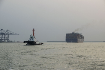 Assisting M/V CMA CGM Corter Real unberthing at CMIT port - Baria Vung Tau.