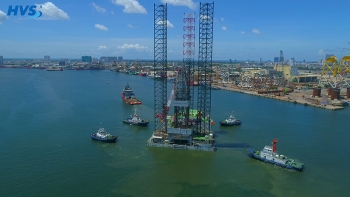 Haivanship Successfully Assists in Towing the SEVERNAIA AVRORA Oil Rig from Buoy No.0 (Vung Tau) to PV Shipyard Port