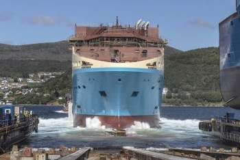 Launching Of Maersk Supply Service’s AHTS – Starfish Vessel