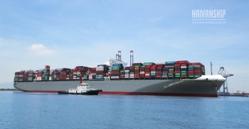 Assisting M/V Manchester Bridge (155.000 DWT) unberthing at CMIT port by Kamiya (4,000 HP) Kasuga (4,400 HP) & Sea Tiger (4,500 HP) on 25/07/2016