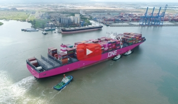 Haivanship assists Container ship ONE berthing at TCIT port