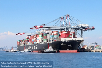 HAIVANSHIP's tugboat fleet has assisted the first ultra large container vessles of Yang Ming Line calling at Cai Mep with Genuine Partner Group as Vessles Husbandry Agent.