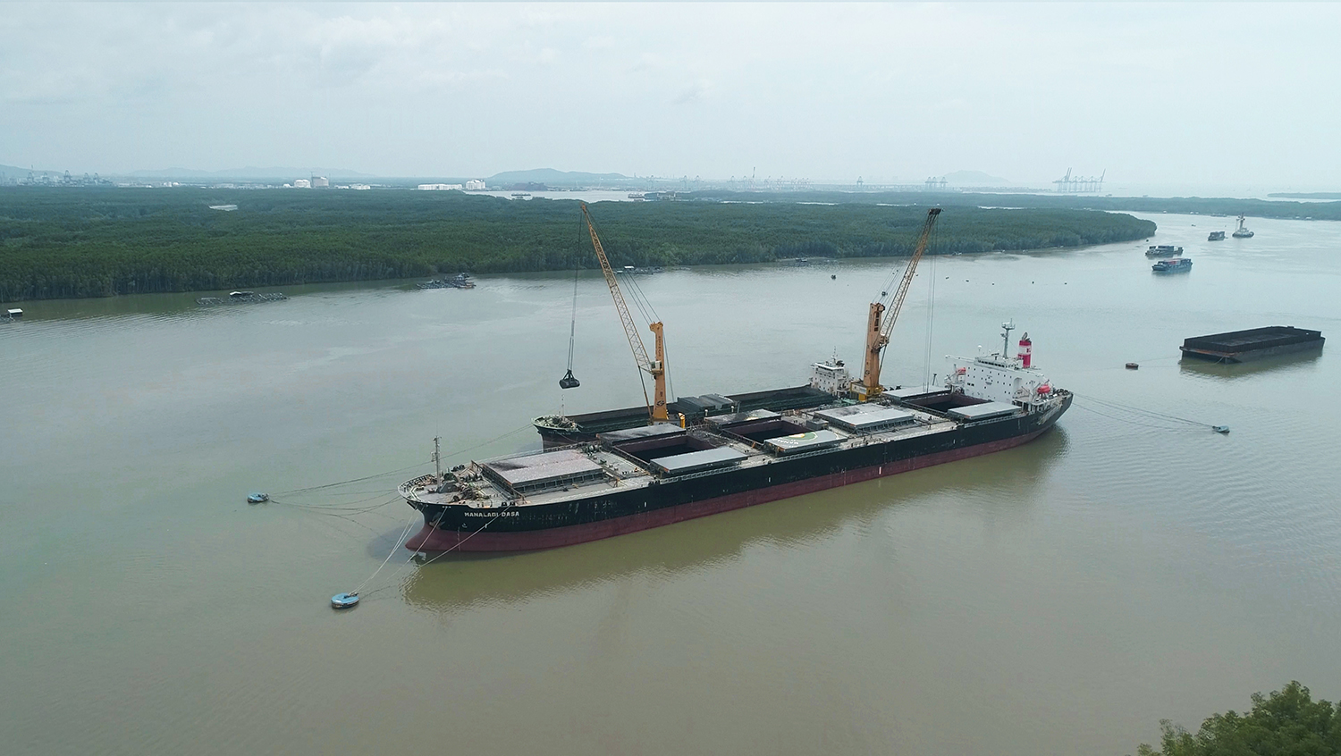 Discharging coal in vietnam
