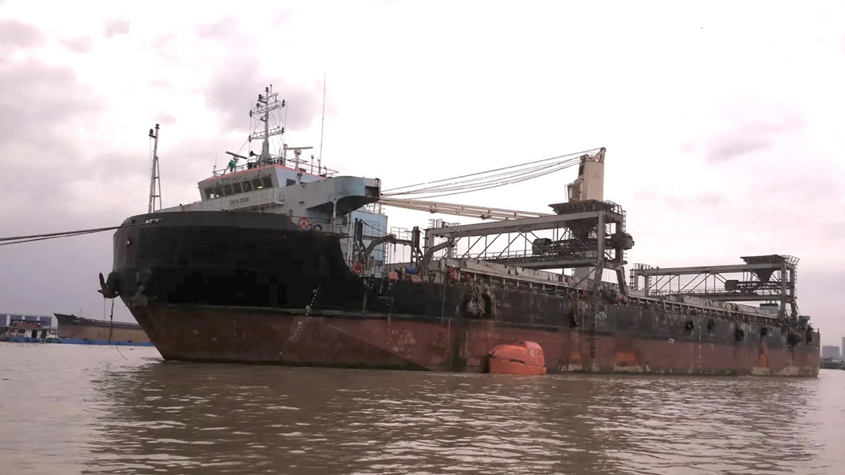 Discharging coal in vietnam